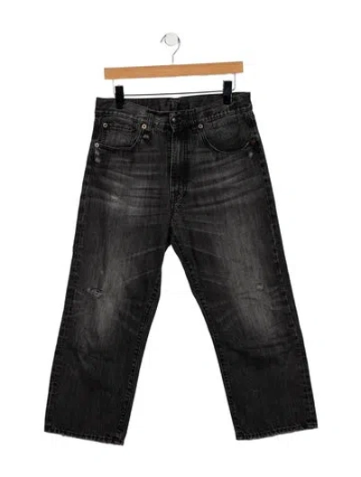 Pre-owned R13 High-rise Wide Leg Jeans In Gray