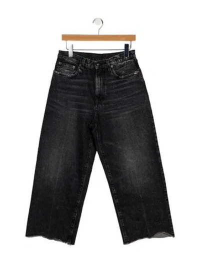 Pre-owned R13 High-rise Wide Leg Jeans In Gray