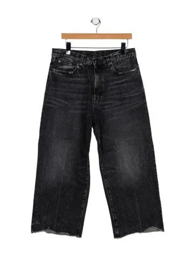 Pre-owned R13 High-rise Wide Leg Jeans In Gray