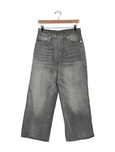 Pre-owned R13 High-rise Wide Leg Jeans In Gray