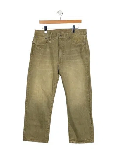 Pre-owned R13 High-rise Wide Leg Jeans In Green