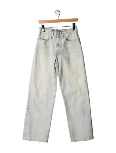 Pre-owned R13 High-rise Wide Leg Jeans In Green