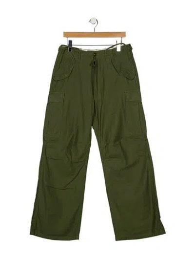 Pre-owned R13 High-rise Wide Leg Jeans In Green