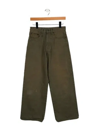 Pre-owned R13 High-rise Wide Leg Jeans In Green