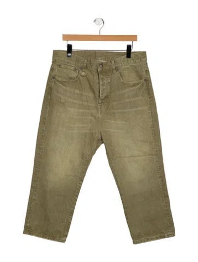 Pre-owned R13 High-rise Wide Leg Jeans In Green