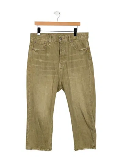 Pre-owned R13 High-rise Wide Leg Jeans In Green