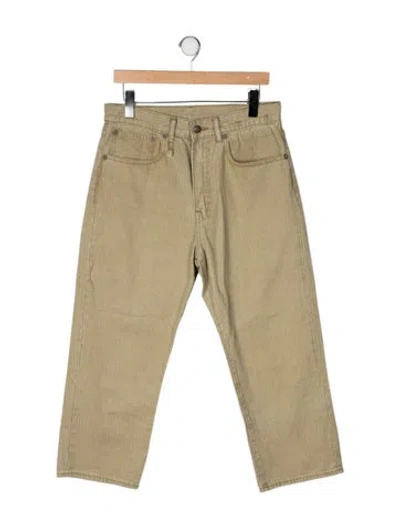 Pre-owned R13 High-rise Wide Leg Jeans In Green