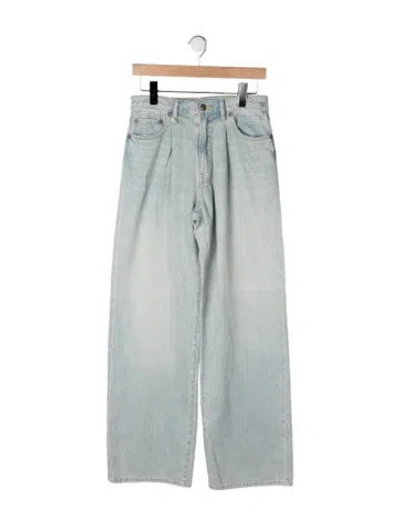 Pre-owned R13 High-rise Wide Leg Jeans In Green
