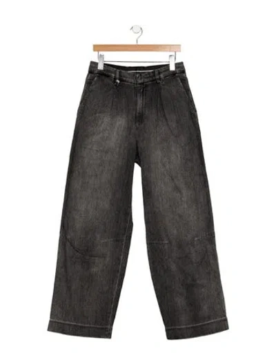 Pre-owned R13 High-rise Wide Leg Jeans In Grey