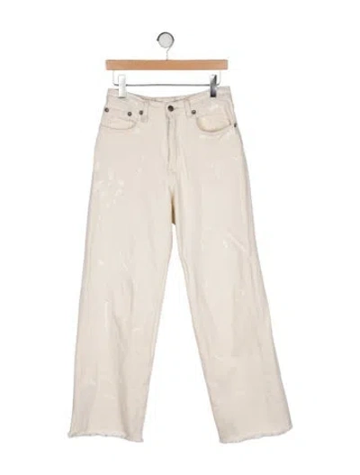 Pre-owned R13 High-rise Wide Leg Jeans In Neutral