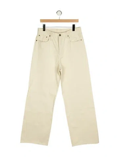 Pre-owned R13 High-rise Wide Leg Jeans In Neutral