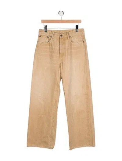 Pre-owned R13 High-rise Wide Leg Jeans In Neutral
