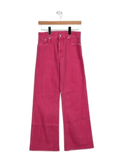 Pre-owned R13 High-rise Wide Leg Jeans In Pink