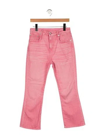 Pre-owned R13 High-rise Wide Leg Jeans In Pink