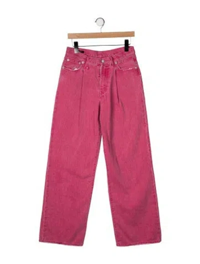 Pre-owned R13 High-rise Wide Leg Jeans In Pink