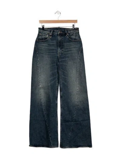 Pre-owned R13 High-rise Wide Leg Jeans W/ Tags In Blue