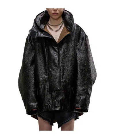 R13 Hooded Parka In Black