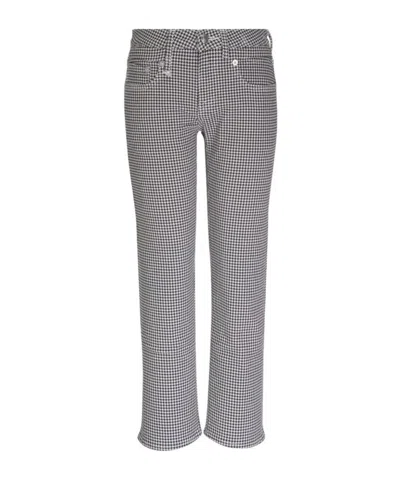 R13 Houndstooth Casual Pants In Gray