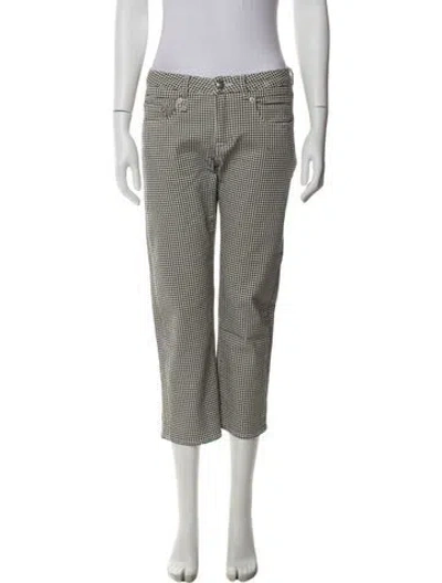 Pre-owned R13 Houndstooth Print Straight Leg Pants In Multi