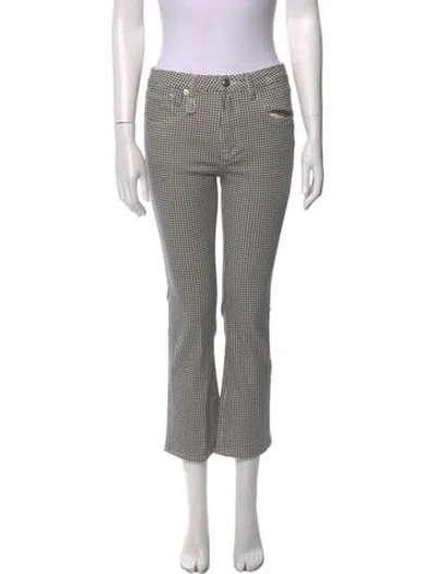 Pre-owned R13 Houndstooth Print Straight Leg Pants In Neutral