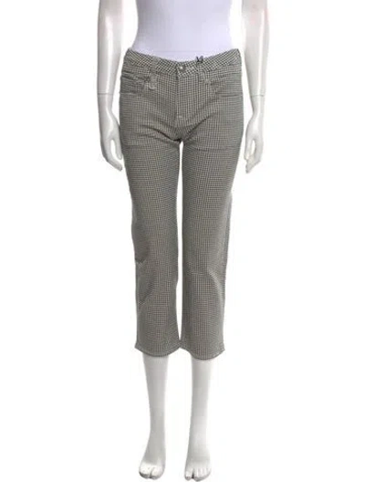 Pre-owned R13 Houndstooth Print Straight Leg Pants W/ Tags In Black