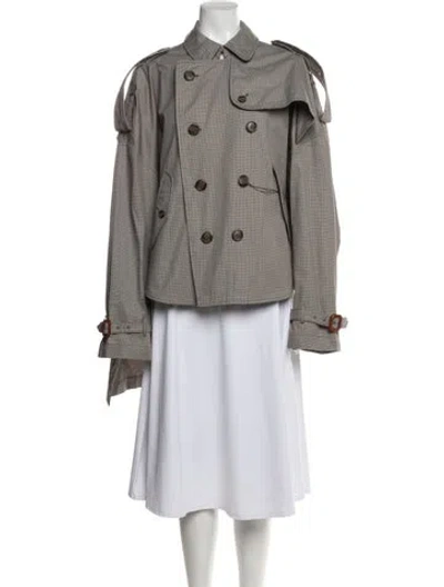 Pre-owned R13 Houndstooth Print Trench Coat W/ Tags In Multi
