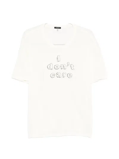 R13 I Don't Care Graphic-print T-shirt In White