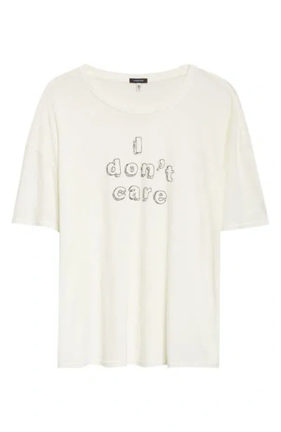 R13 I Don't Care Relaxed Fit Cotton & Cashmere Graphic T-shirt In Yellow