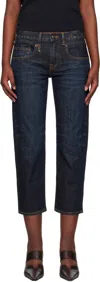 R13 Indigo Boy Straight Jeans In Avery Indigo