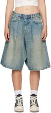 R13 Indigo Jesse Denim Shorts In Arnett Indigo