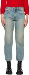 R13 Indigo Romeo Jeans In Arnett Indigo