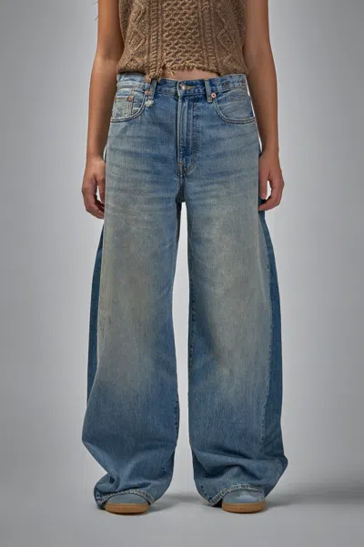 R13 Insert D'arcy Loose Jeans In Blue