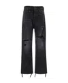 R13 Izzy Distressed Boyfriend Jeans In Black