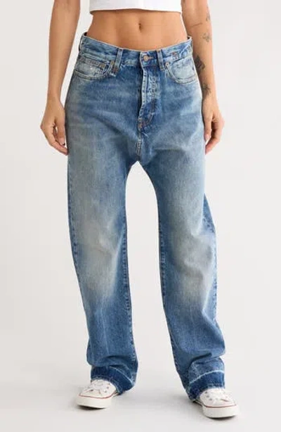 R13 Izzy Drop Relaxed Straight Jeans In Blue