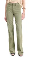 R13 JANE JEANS OLIVE GREEN STRETCH