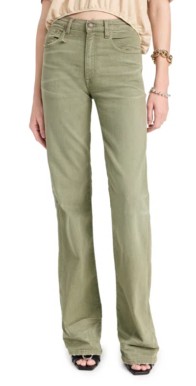 R13 Jane Jeans Olive Green Stretch