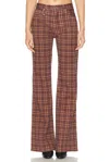 R13 Jane Straight Leg In Printed Auburn