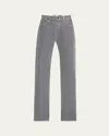 R13 Jane Stripe Lace-back Jeans In Rinse Indigo Railroad