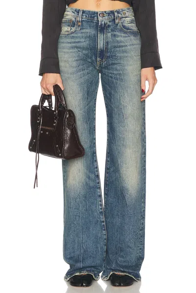 R13 Jane Wide Leg In Kelly Stretch