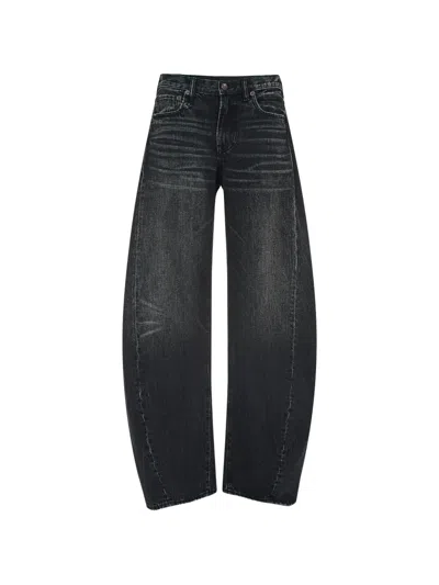 R13 Janine Barrel-leg Jeans In Blue