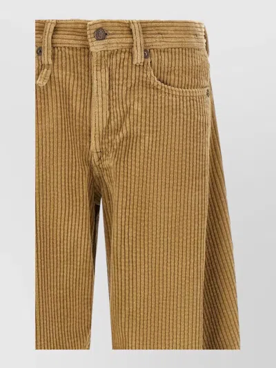 R13 Janine High Waist Wide Leg Corduroy Jeans In Brown