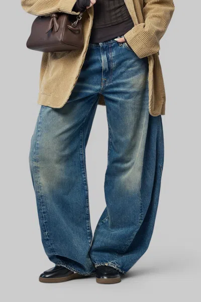 R13 Janine Wide-leg Jeans In Blue