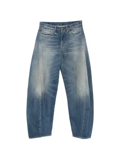 R13 Janine Tapered Jeans In Blue