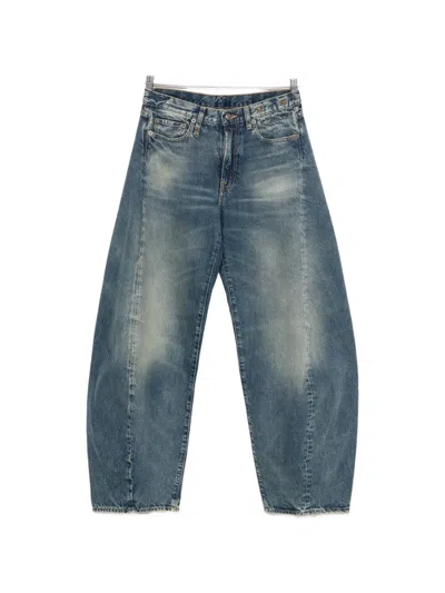 R13 Janine Wide-leg Jeans In Blue