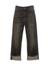 R13 Distressed Jeans In Abbey Black