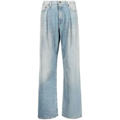 R13 Cropped Wide-leg Jeans In Blue