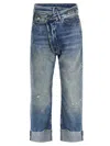 R13 Blue Crossover Jeans In Blue