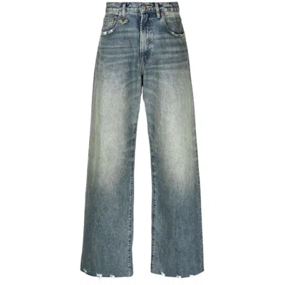 R13 D'arcy High-rise Wide-leg Jeans In Blue