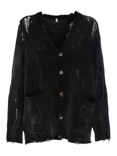R13 Boyfriend Cardigan In Black