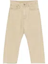 R13 Classic Boyfriend Jeans In Khaki Herringbone Twill